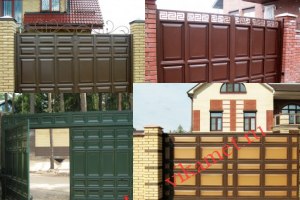 Филенчатые ворота Каскад в городе Болотное