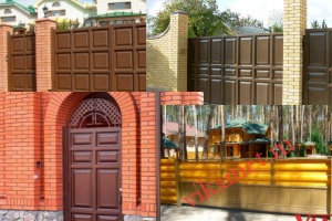Филенчатые ворота Каскад в городе Людиново