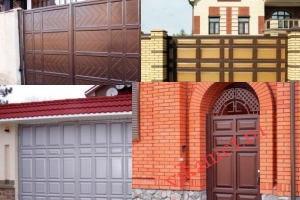 Филенчатые ворота Каскад в городе Муравленко