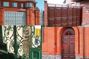 Филенчатые ворота Каскад в городе Мыски