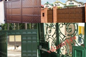 Филенчатые ворота Каскад в городе Облучье