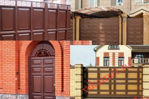 Филенчатые ворота Каскад в городе Порхов