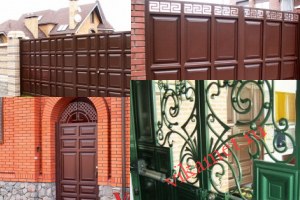 Филенчатые ворота Каскад в городе Волжск