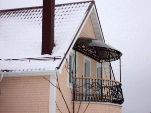 Балкон, крыша, ограждение